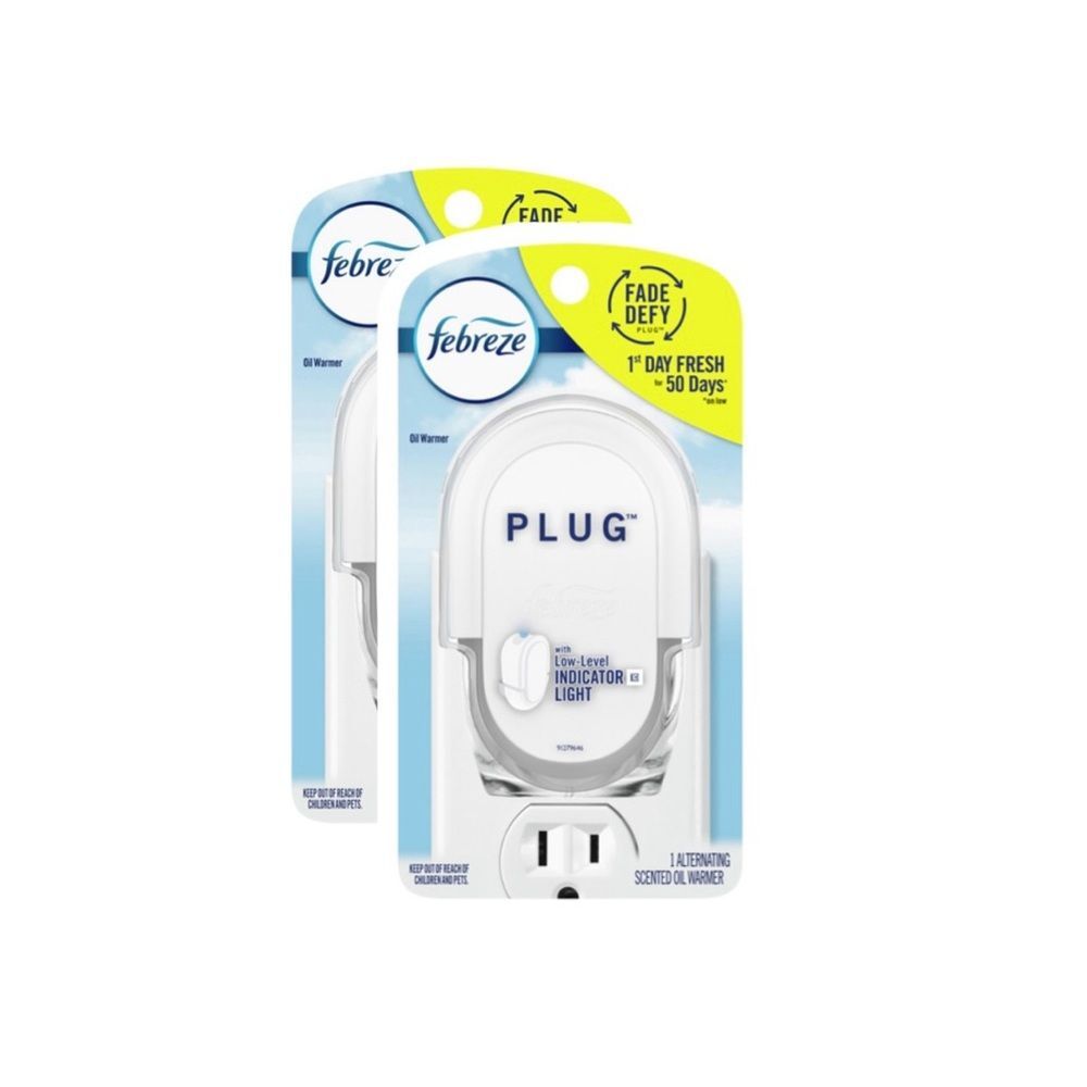 (2) Febreze Plug In Air Freshener Oil Warmer (WARMER ONLY NO CARTRIDGE)